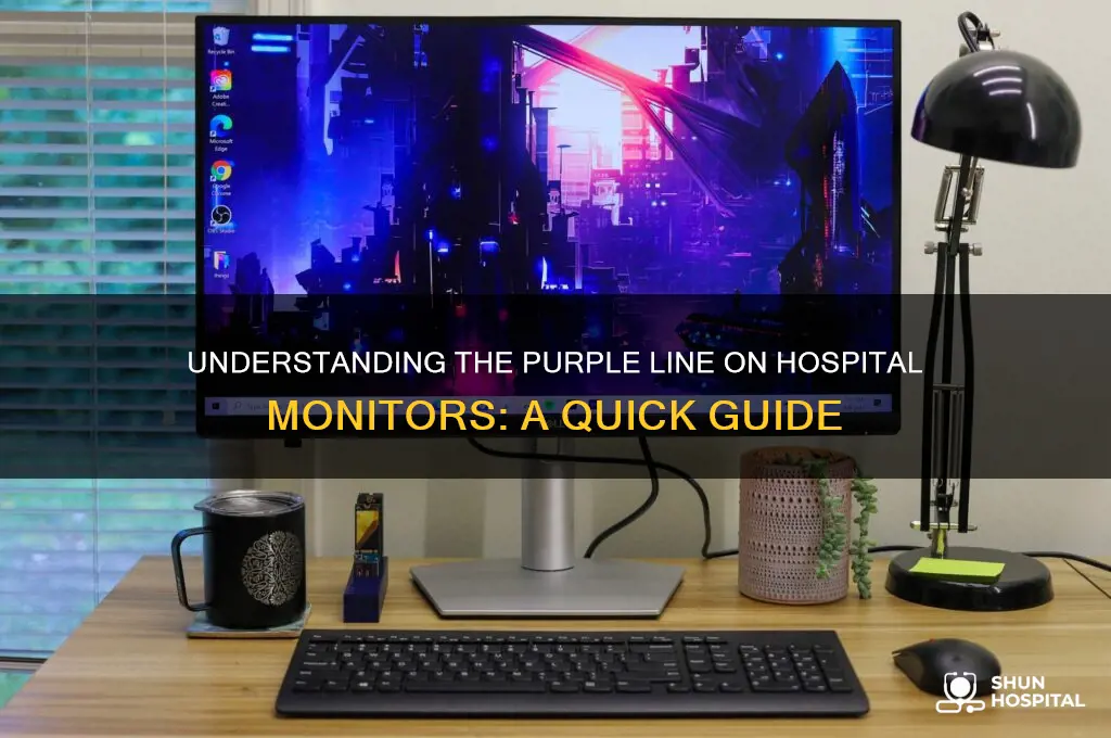 what is the purple line on a hospital monitor