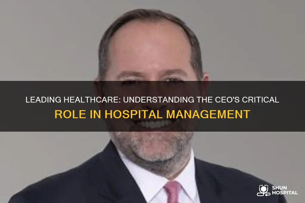 what is the role of a ceo in a hospital