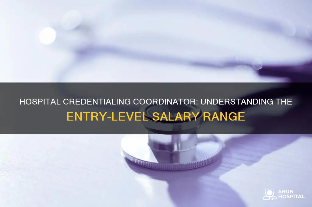what is the starting wage for a hospital credentialing coordinator