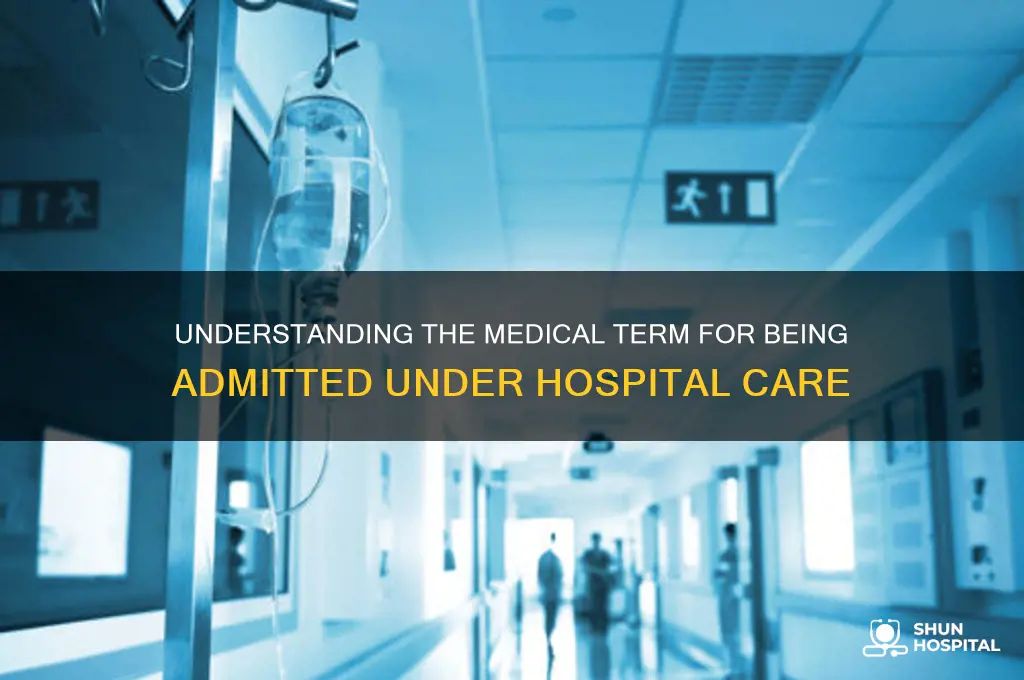 what is the term for being under at the hospital