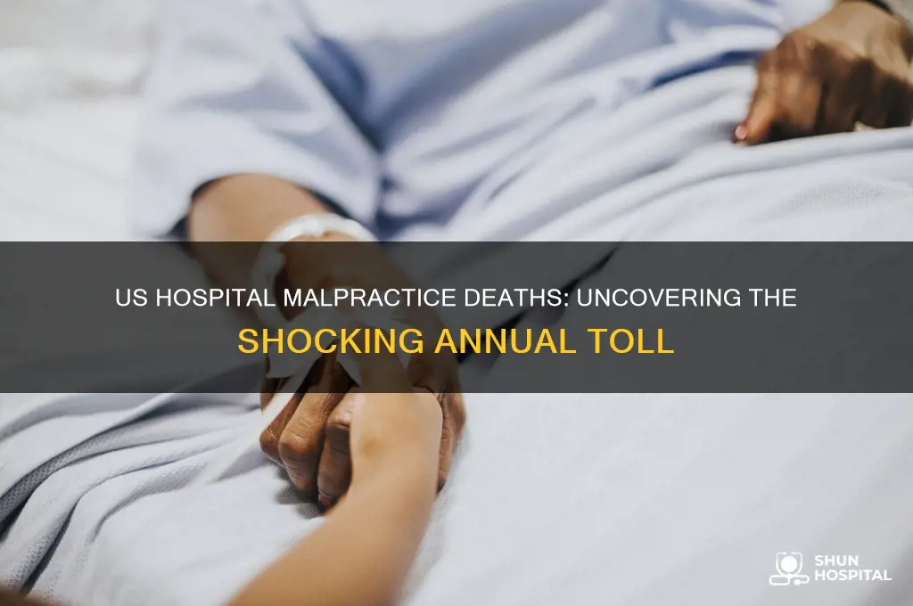 what is the us total malpractice deaths in hospitals