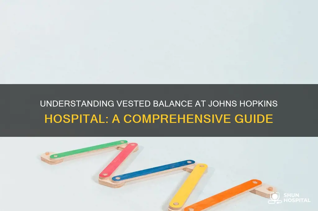what is the vested balance for johns hopkins hospital