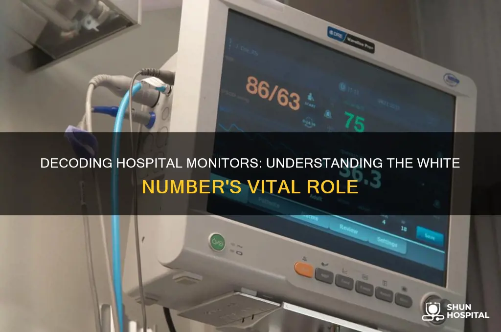 what is the white number on a hospital monitor