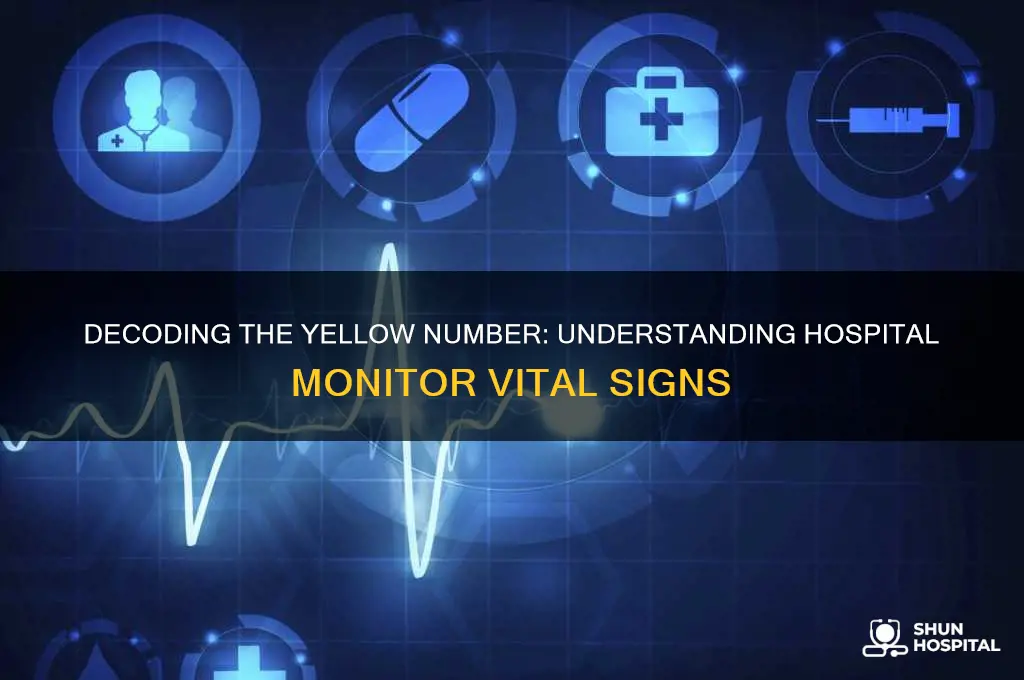 what is the yellow number on a hospital monitor