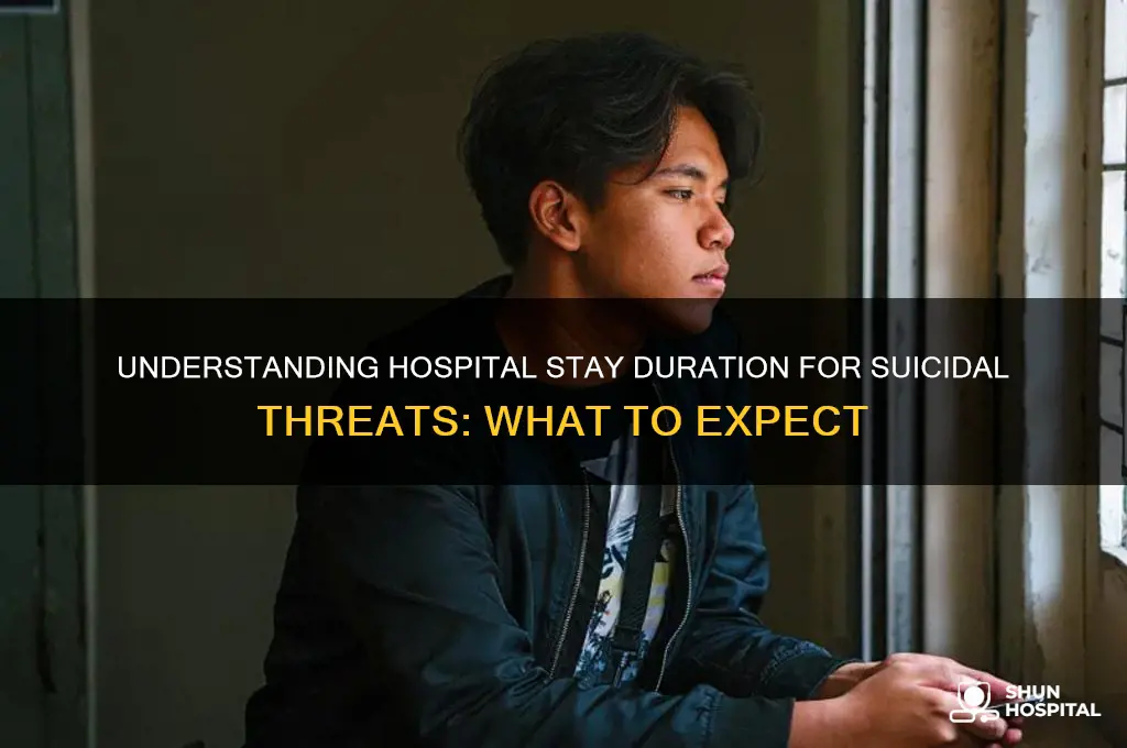 what is typical hospital stay time for suicidal threats