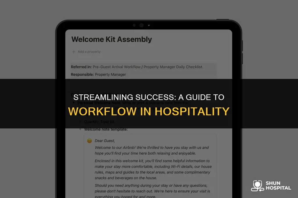 what is workflow in hospitality