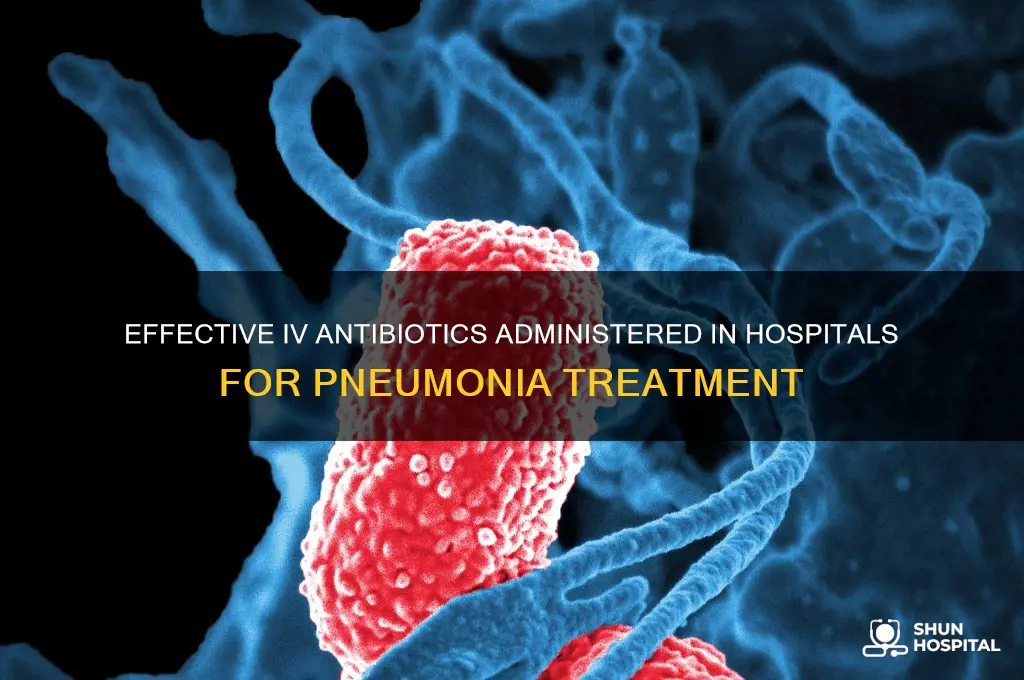 what iv antibiotic is given in the hospital for pneumonia