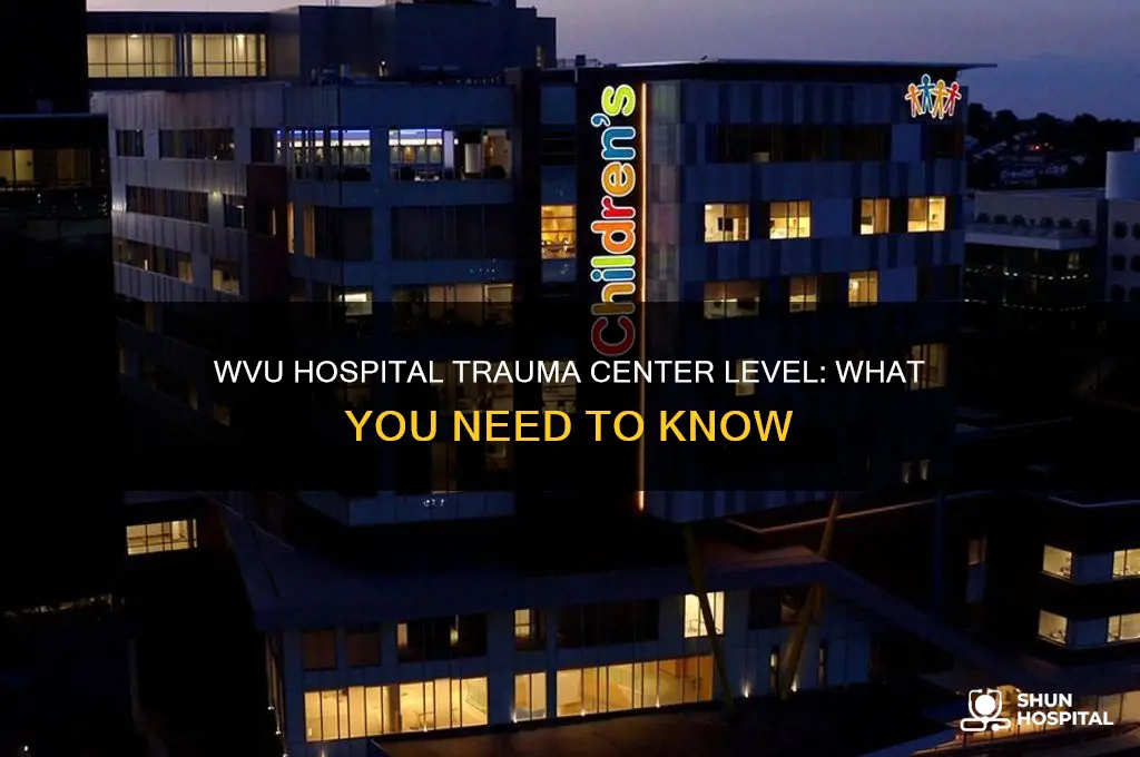 what level trauma center is west virginia universty hospital