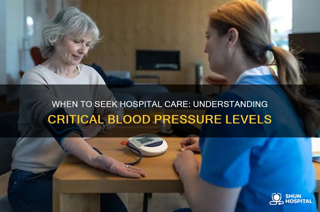 what levels should your bp be to seek hospital