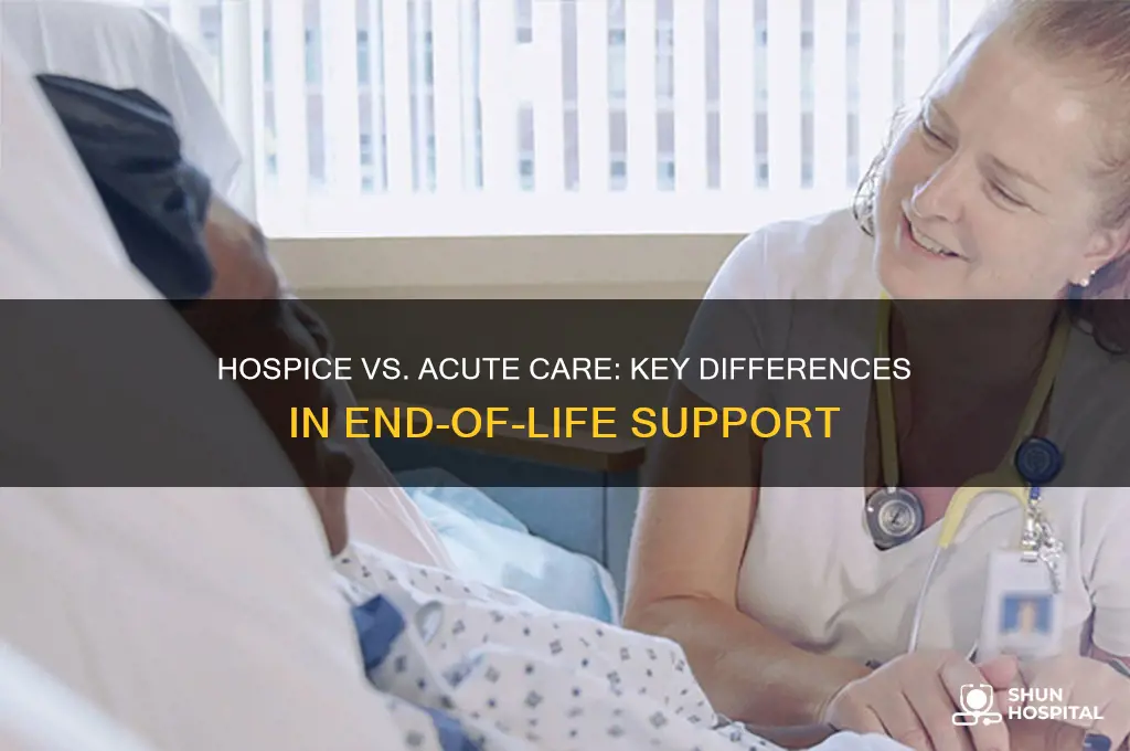 what makes hospice care different from acute hospital care