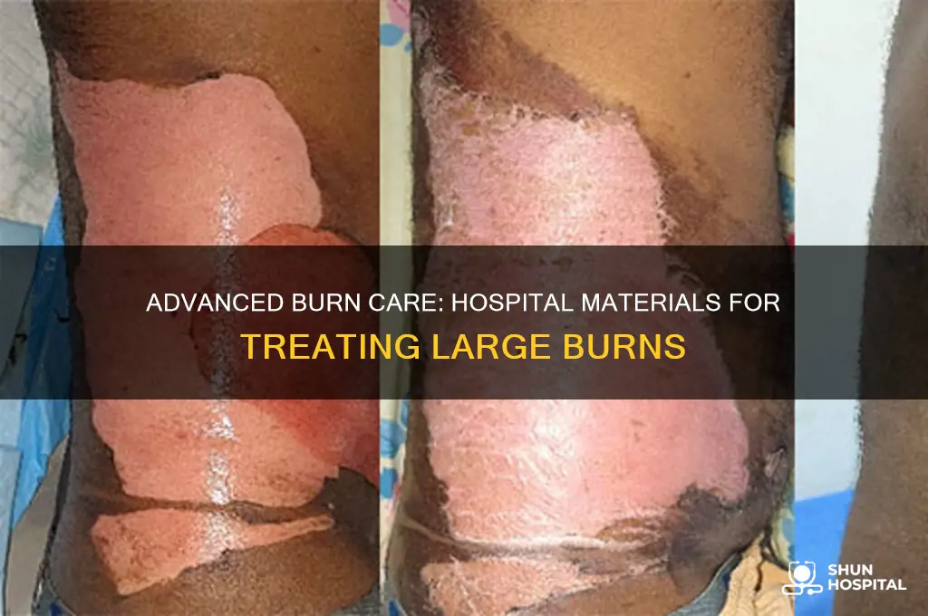 what material does the hospital put on large burns