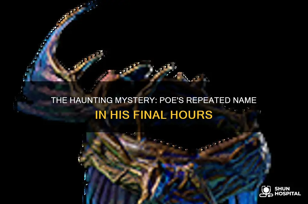 what name did poe keep repeating in the hospital