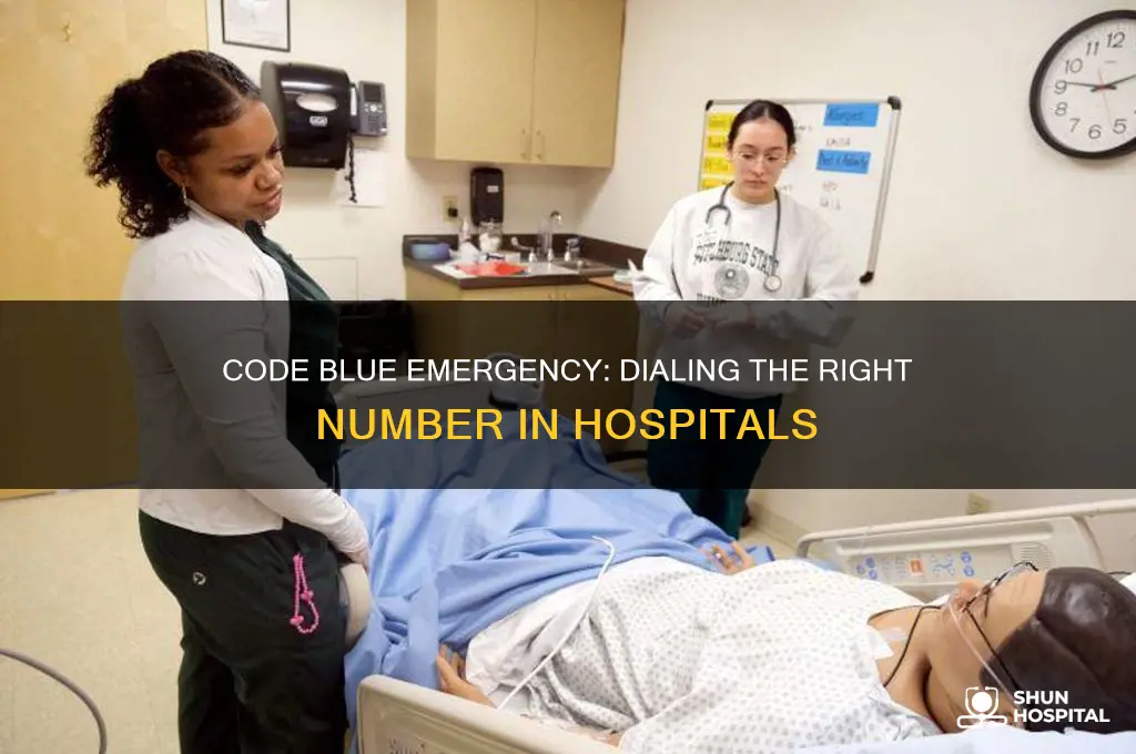 what number do you dial for a code blue hospital
