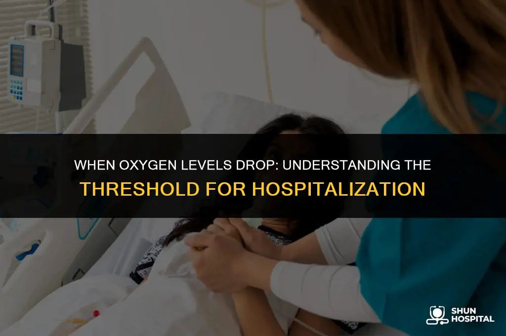 what o2 level requires hospitalization