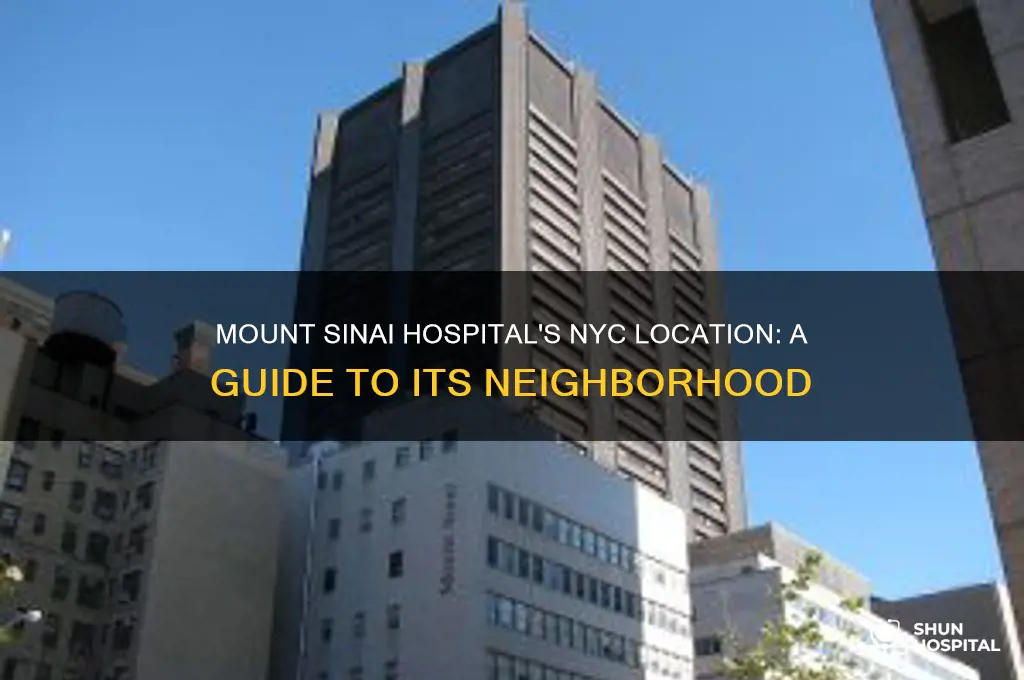 what part of new york city is mount sinai hospital