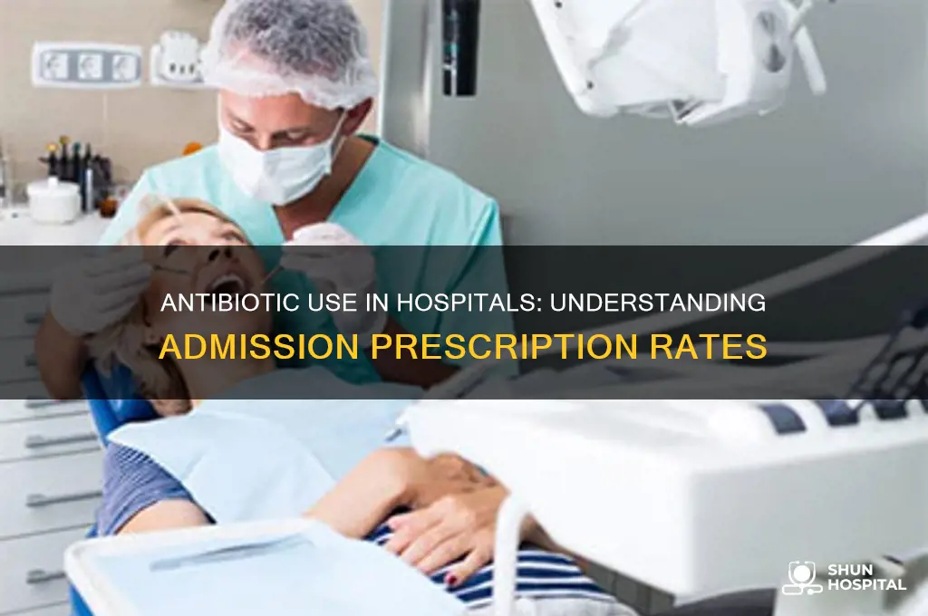 what percent of hospital admissions are put on antibiotics