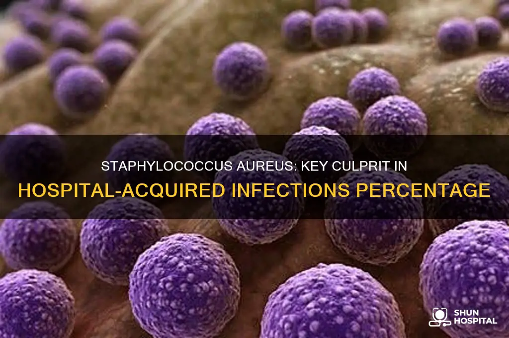 what percent of hospital infections are caused by staphyloccus aureus