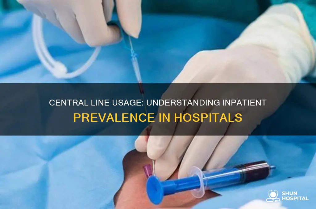 what percent of hospital inpatients have a central line