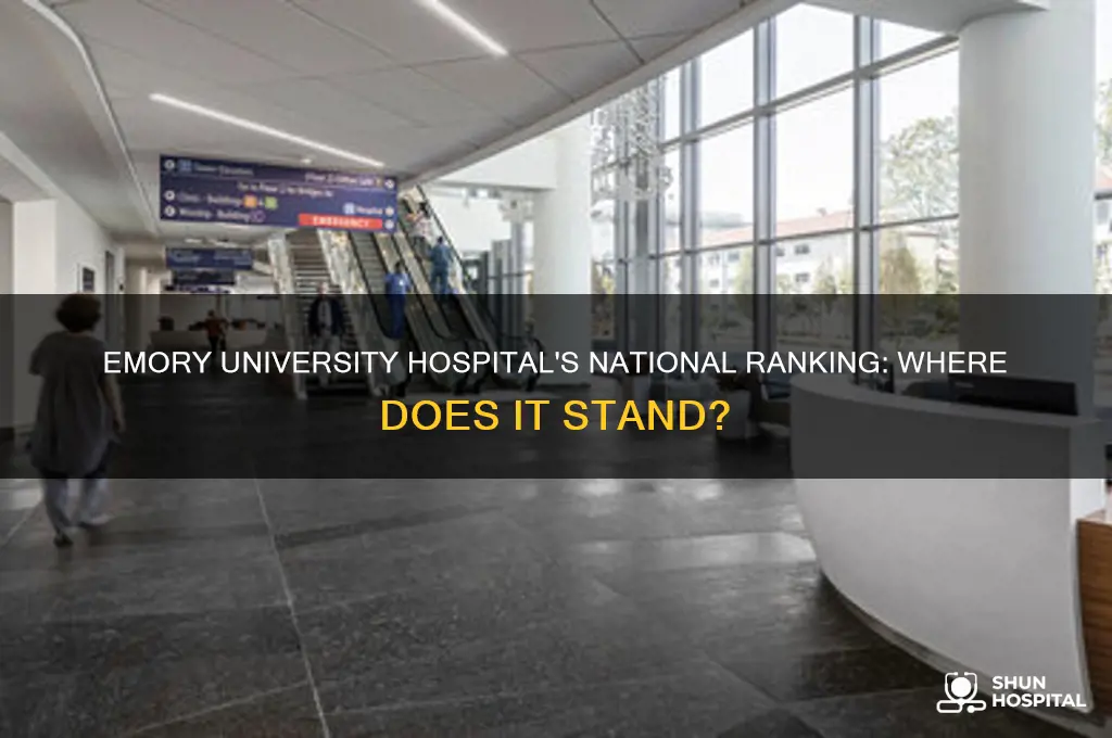 what ranking is emory university hospital in the united states