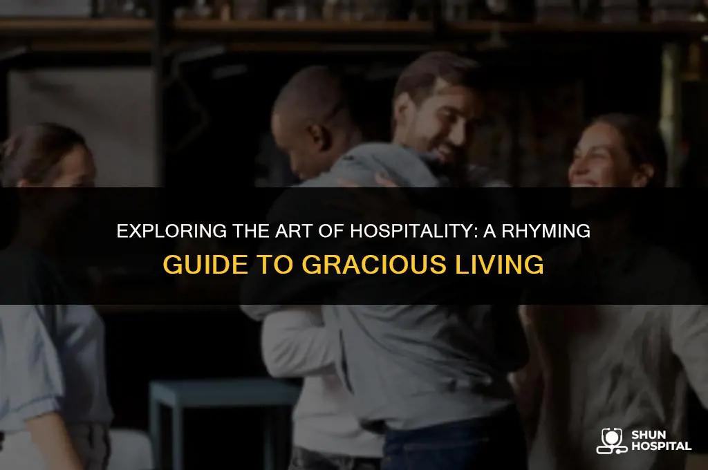 what rhymes with hospitality