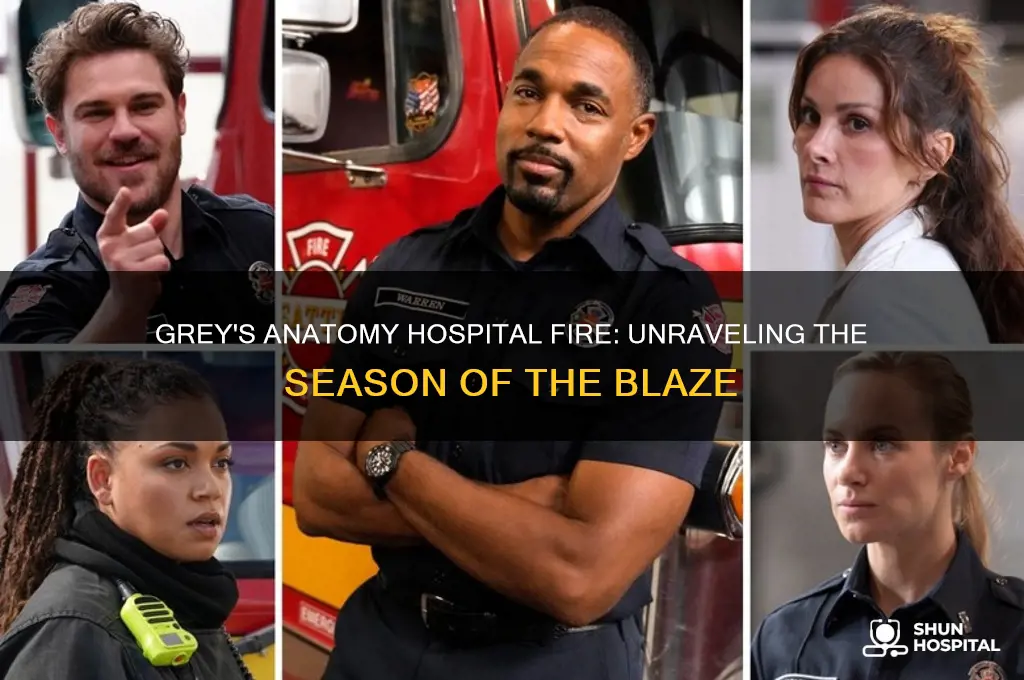 what season is the hospital fire in grey