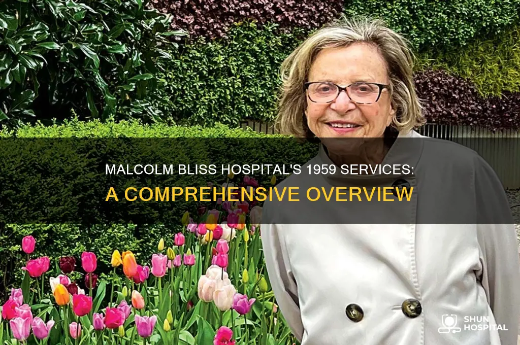 what services did malcolm bliss hospital provide in 1959