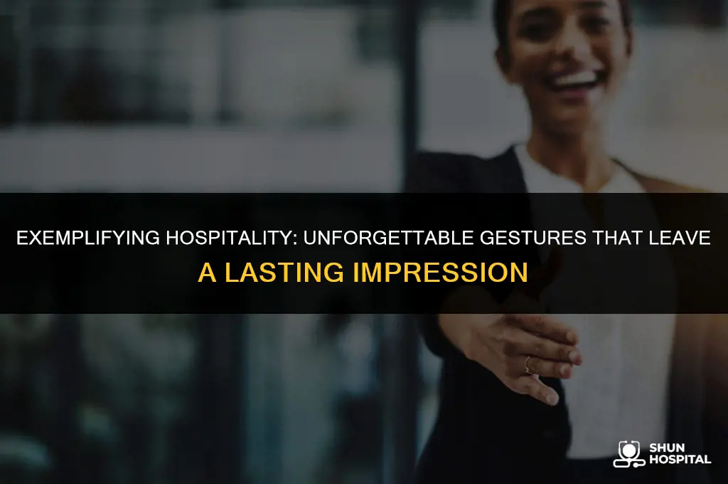 what showcases hospitality