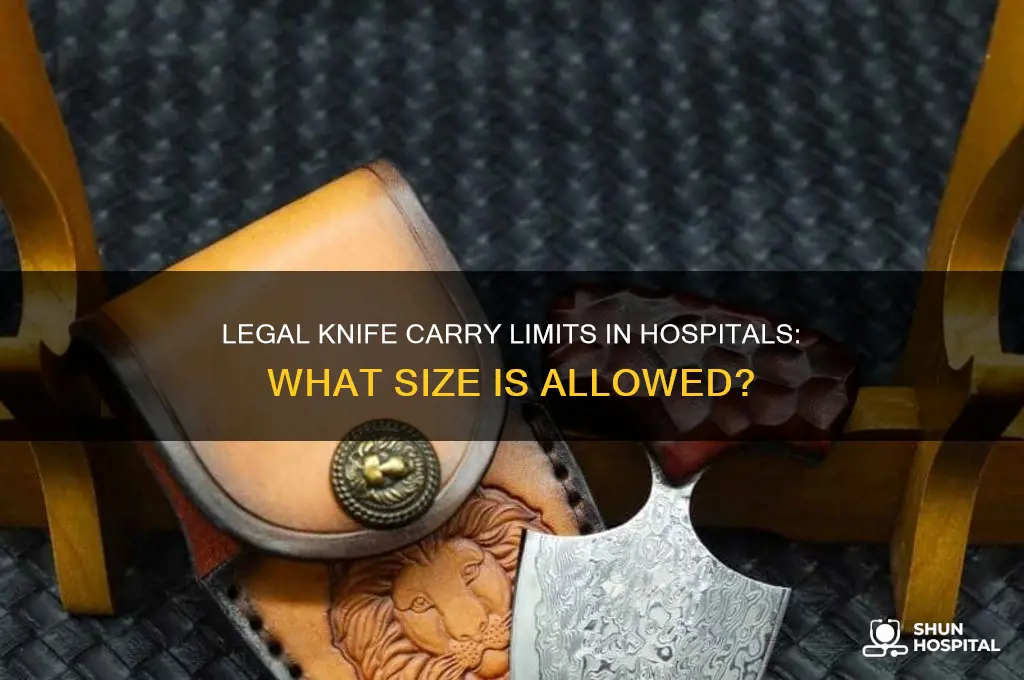 what size knife is legal to carry in hospital