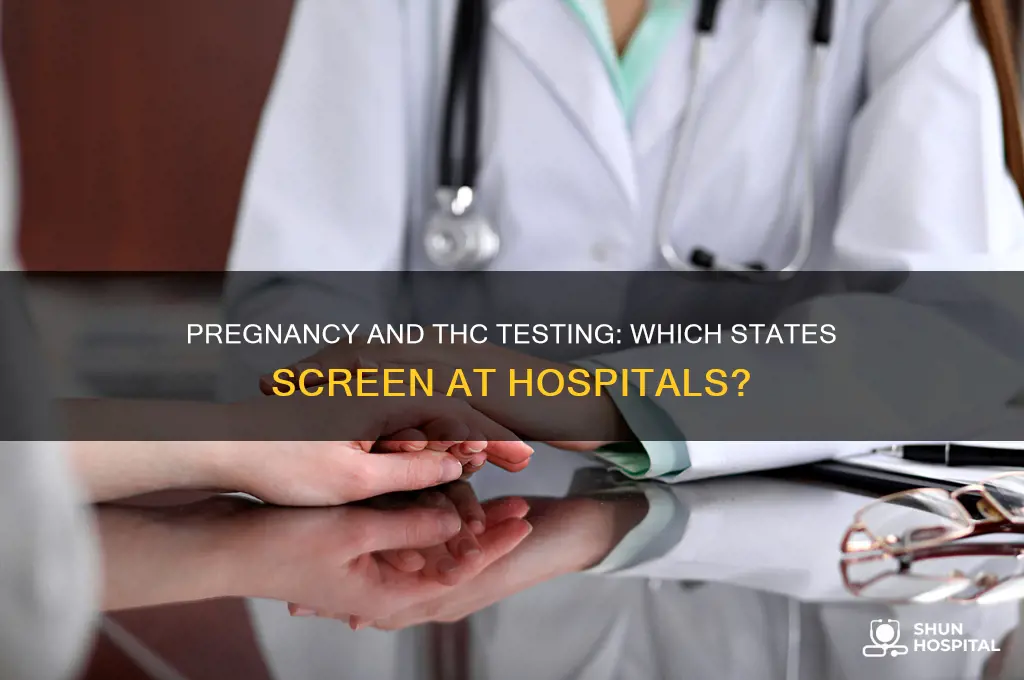 what states test pregnant woman for thc at the hospital