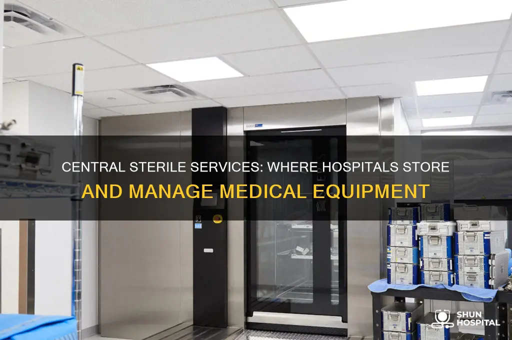 what stores all the medical equipment in a hospital