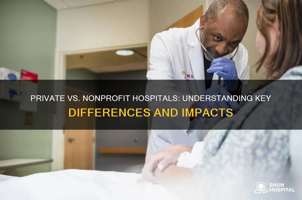 what the difference between private nonprofit and for profit hospitals