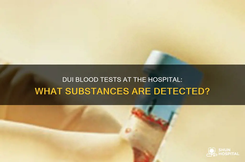 what they test in dui blood drown at the hospital