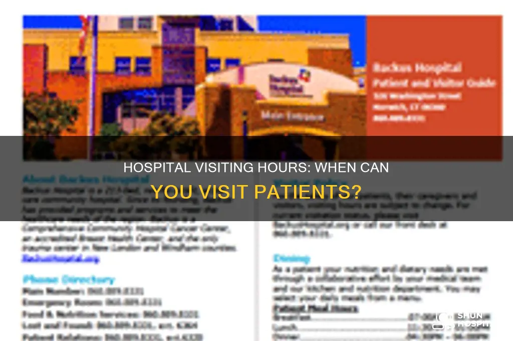 what time are visiting hours over at the hospital