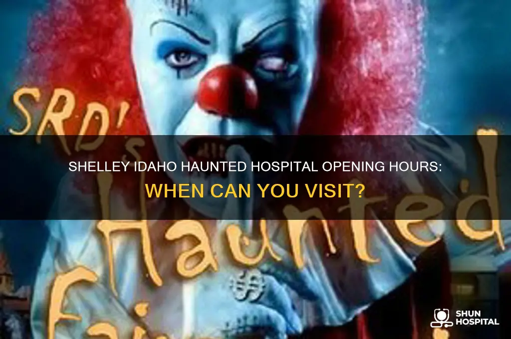 what time does the haunted hospital in shelley idaho open