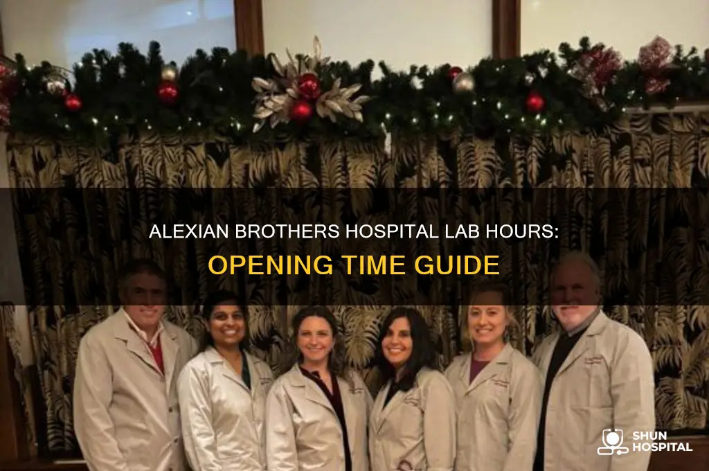 what time does the lab open at alexian brothers hospital
