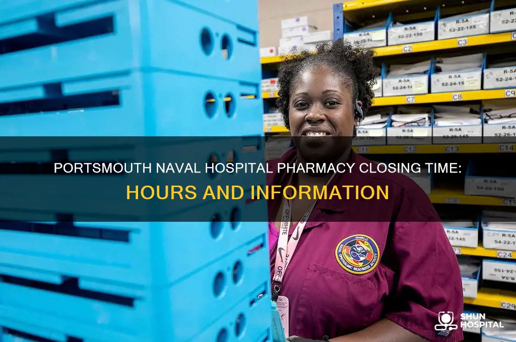 what time does the naval hospital in portsmouth pharmacy close