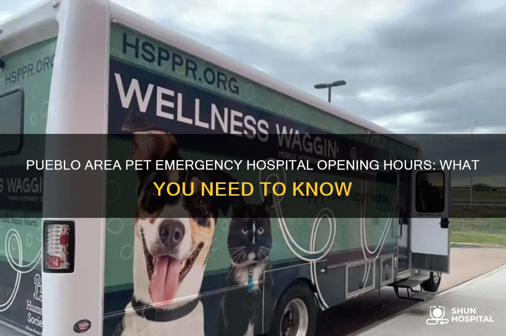 what time does the pueblo area pet emergency hospital open