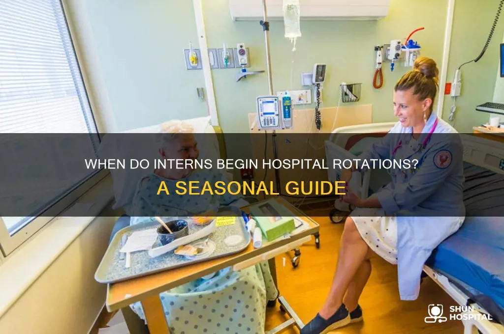 what time of year are interns sent to hospitals