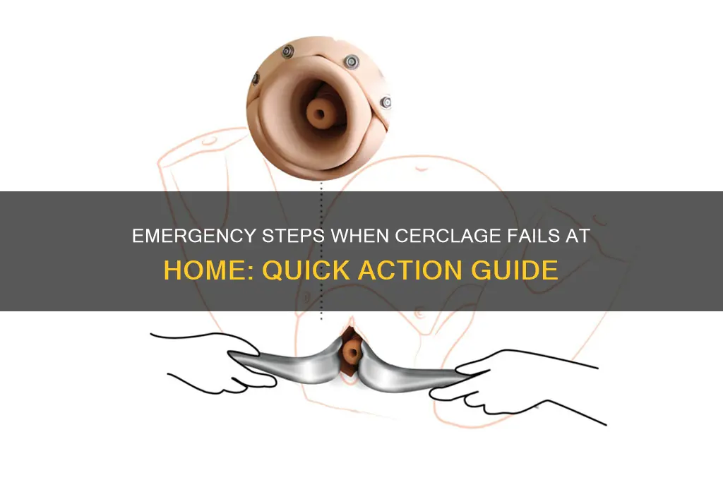 what to do if cerclage fails not at hospital