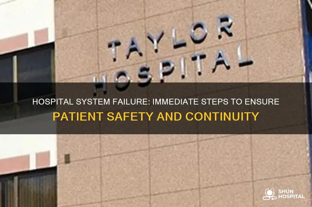 what to do when hospital has a system failure