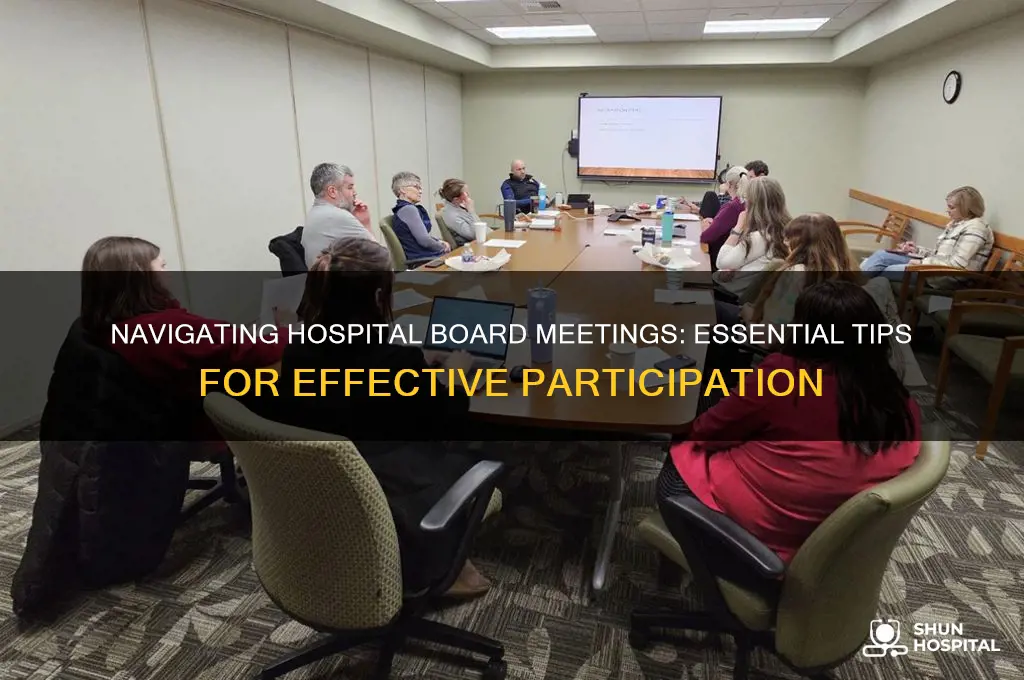 what to do when ur at a hospital board
