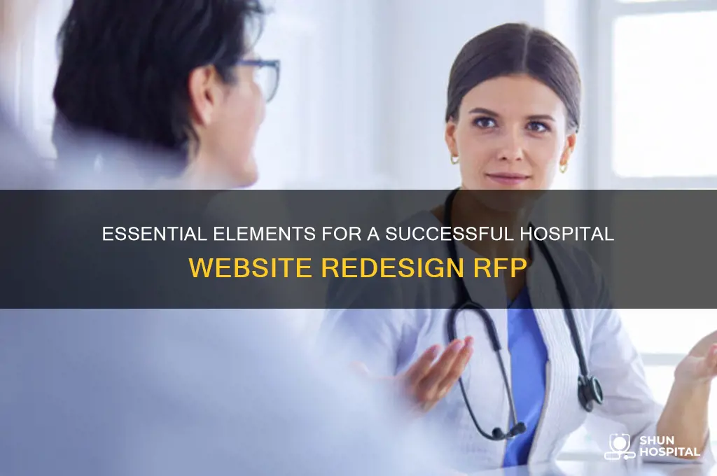 what to include in a hospital website redesign rfp