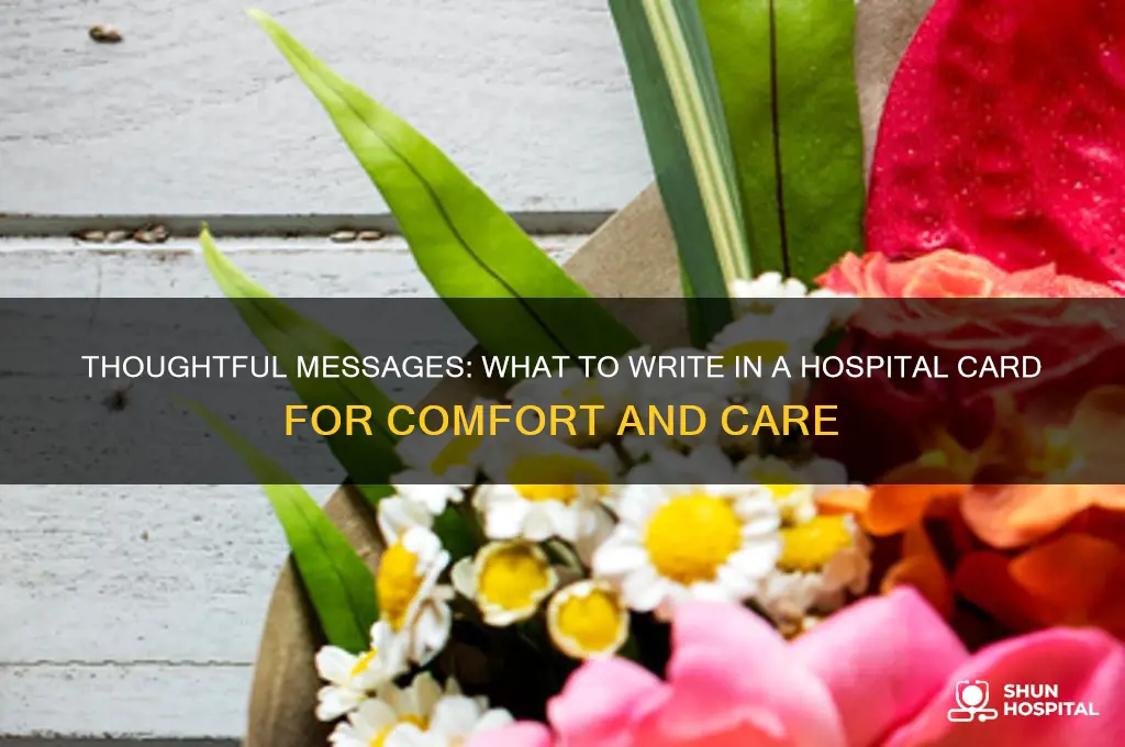 what to write in a hospital card