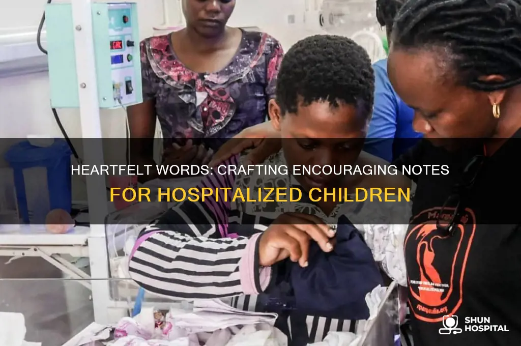 what to write to a child in the hospital