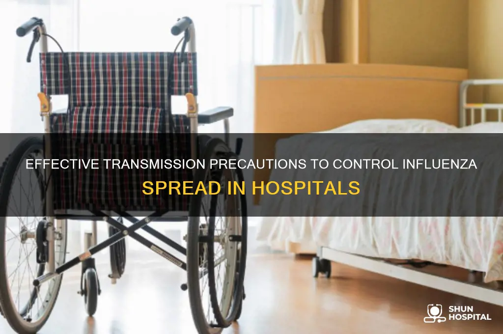 what transmission precautions best control influenza spread in a hospital