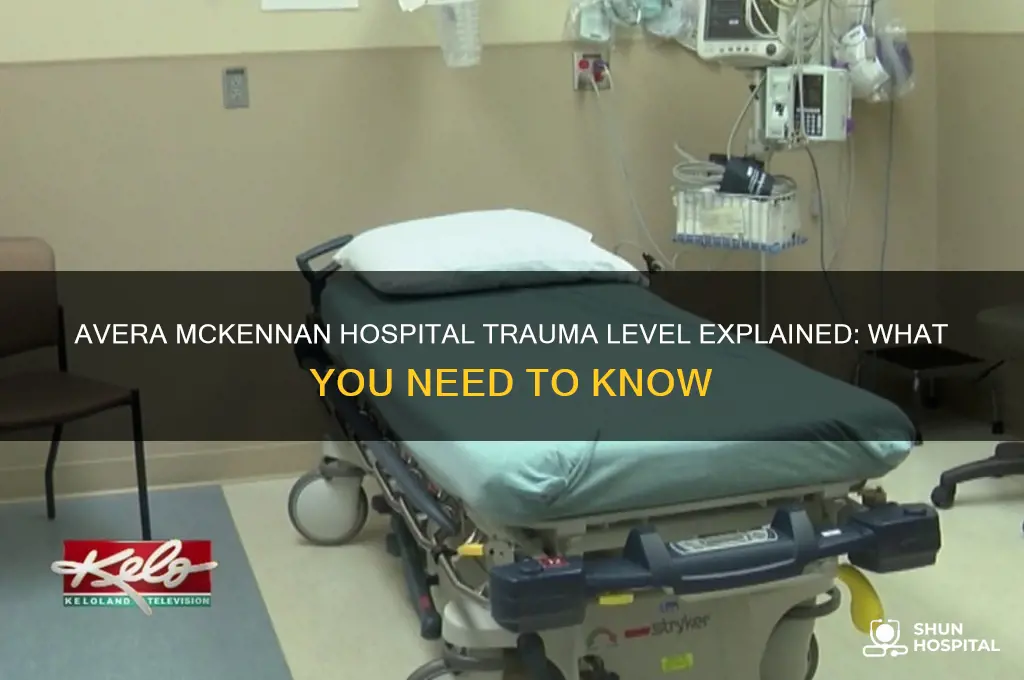 what trauma level is avera mckennan hospital