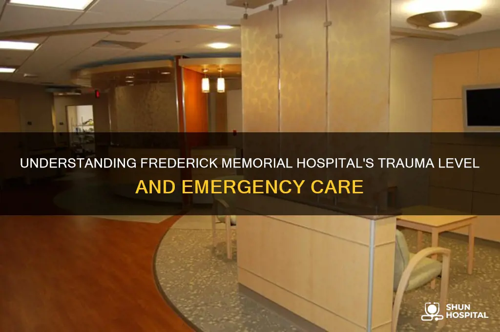 what trauma level is frederick memorial hospital