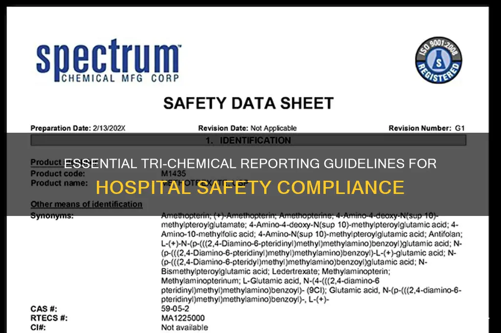 what tri chemical should a hospital report