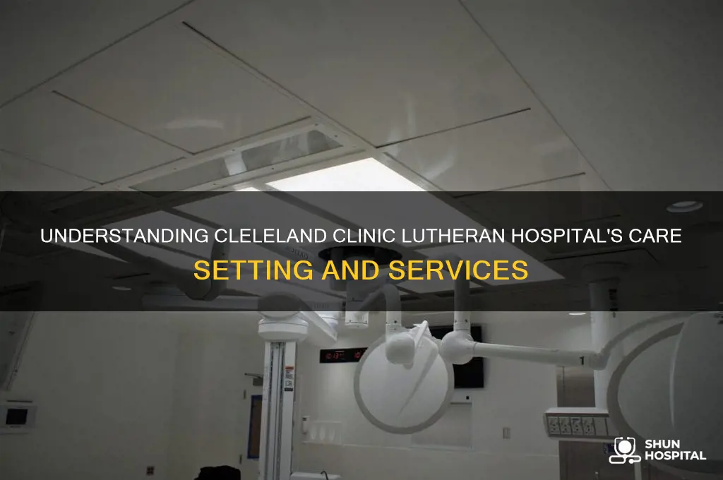 what type of care setting is cleleland clinic lutheran hospital