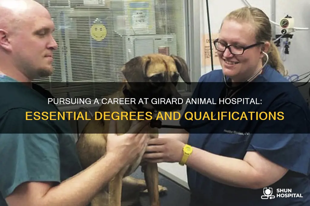 what type of degree you need in girard animal hospital